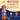A bottle of Torani Cinnamon flavored liquid cane sugar syrup on a beige and dark blue graphic background with text detailing ingredients and product benefits.