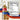 Torani Cupcake syrup bottle with nutrition facts label on colorful background