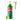 Green bottle of Torani Green Apple syrup with a pump on a white background