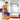 Torani passion fruit syrup bottle with a nutrition facts label on a blurred background
