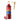 Torani Pomegranate syrup bottle with pump and pomegranate fruit on a white background